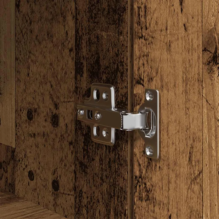 Buffet haut 37,5x35x180 cm vieux bois bois d'ingénierie - 10