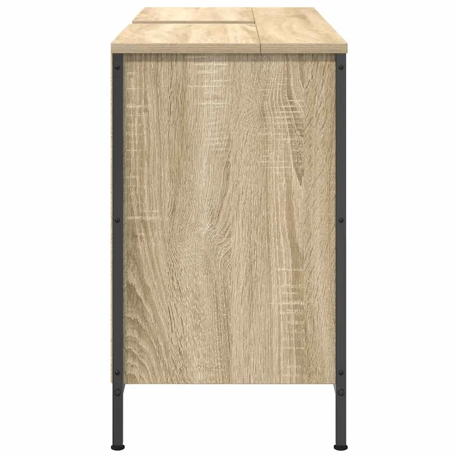 Meuble sous-vasque avec tiroirs chêne sonoma 90x34,5x60 cm - 7