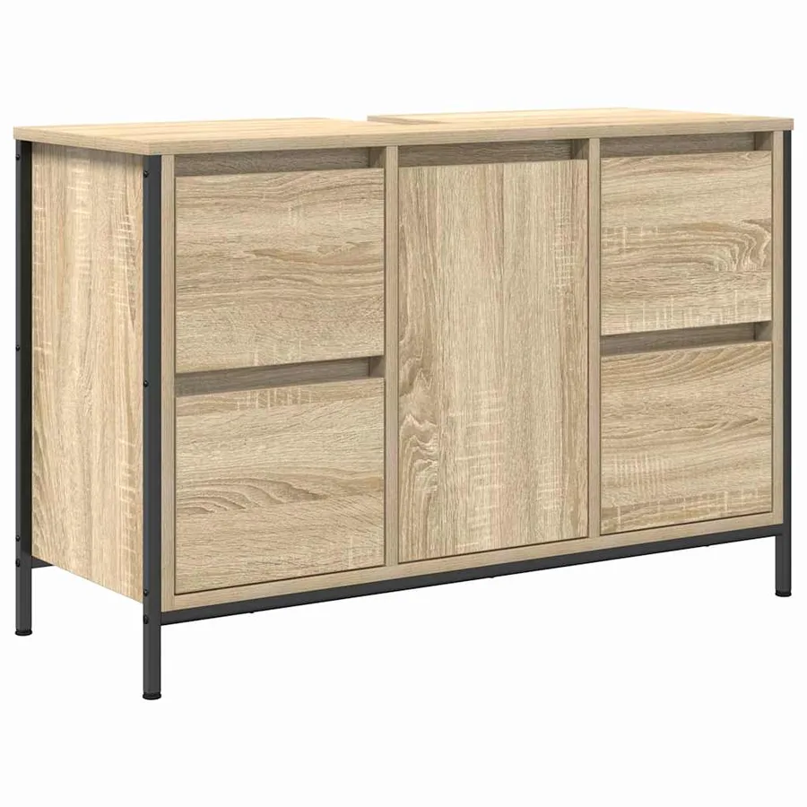 Ensemble de mobilier de salle de bain 2 pcs Bois d'ingénierie - 6