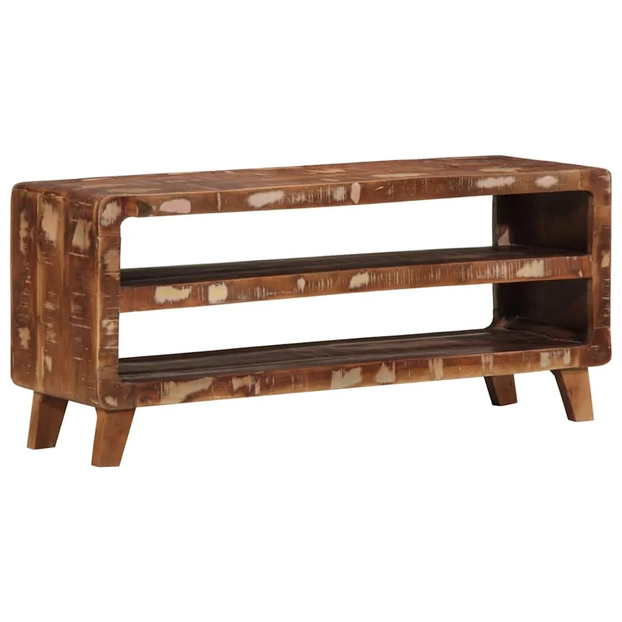Meuble TV 105x46x32 cm Bois massif de récupération - 9