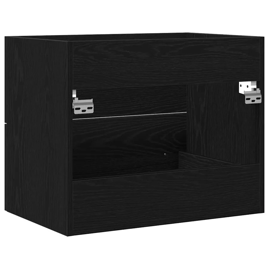 Meuble sous lavabo de salle de bain chêne noir 60x38,5x48 cm - 8