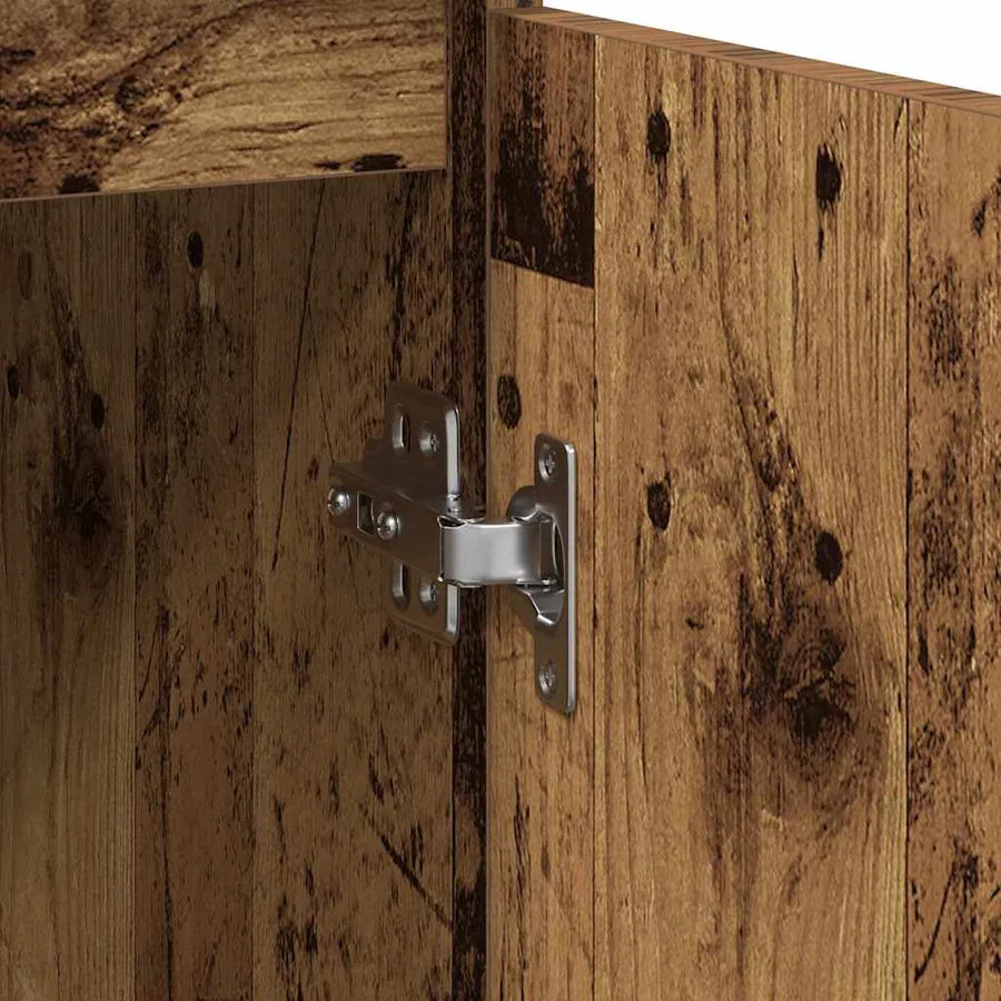 Buffet vieux bois 29,5x34x76 cm bois d'ingénierie - 11