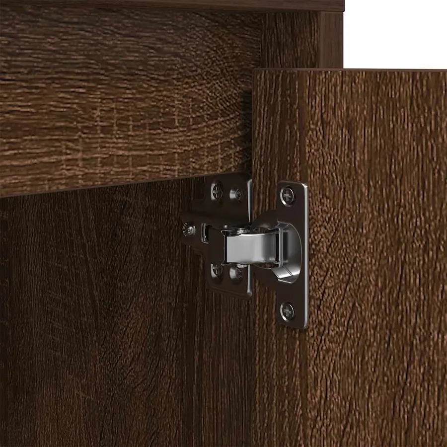 Table de chevet avec lumières LED chêne marron 38x34x50 cm - 10