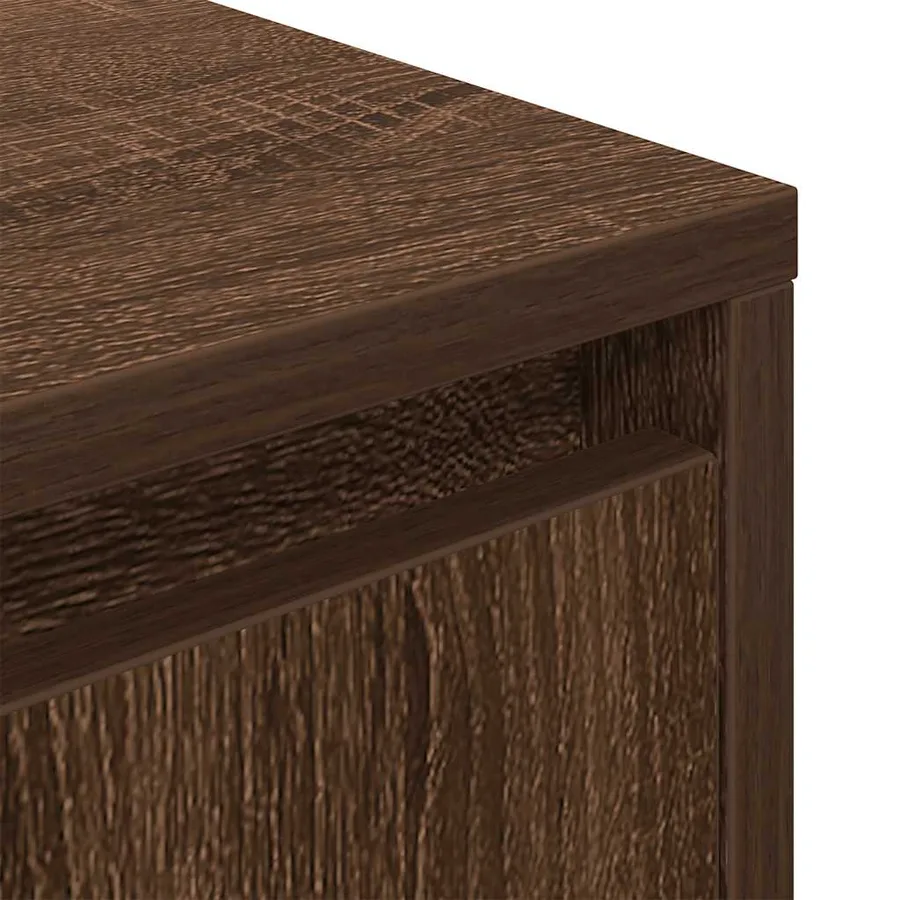 Table de chevet avec lumières LED chêne marron 38x34x50 cm - 11