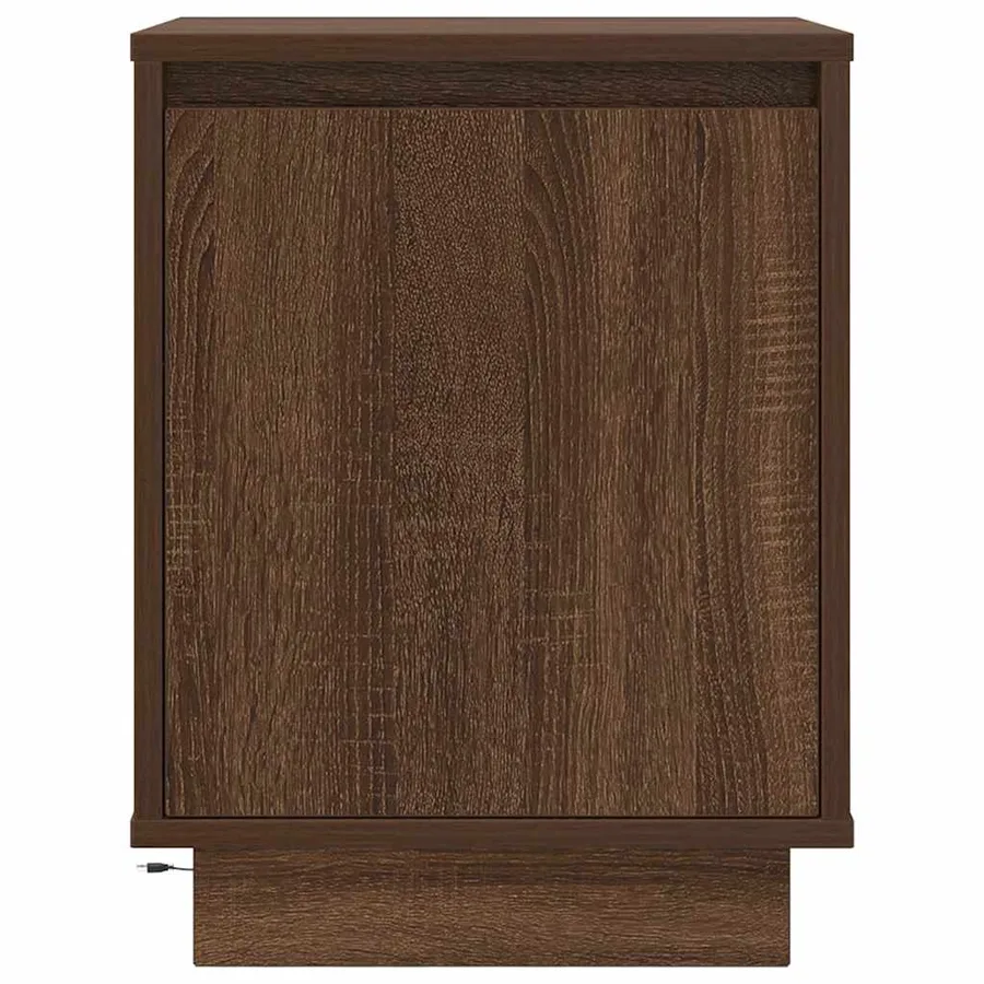 Table de chevet avec lumières LED chêne marron 38x34x50 cm - 6