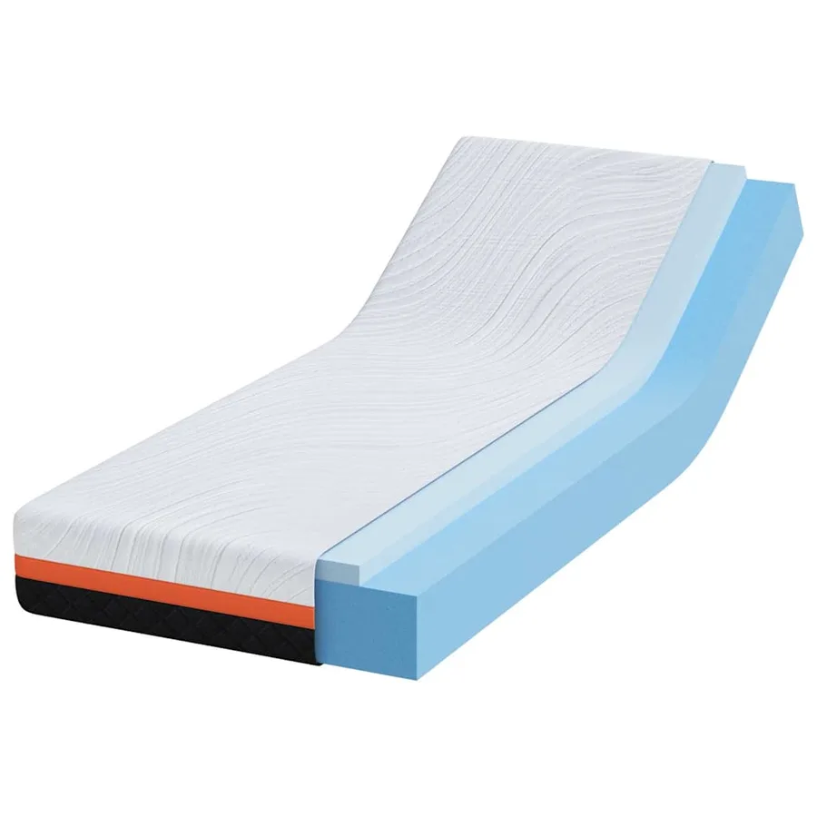 Matelas Blanc et Noir 80 x 200 cm Tissu jacquard - 3