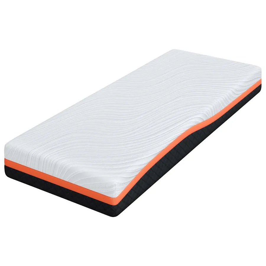 Matelas Blanc et Noir 80 x 200 cm Tissu jacquard - 4