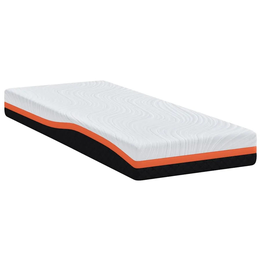 Matelas Blanc et Noir 80 x 200 cm Tissu jacquard - 5