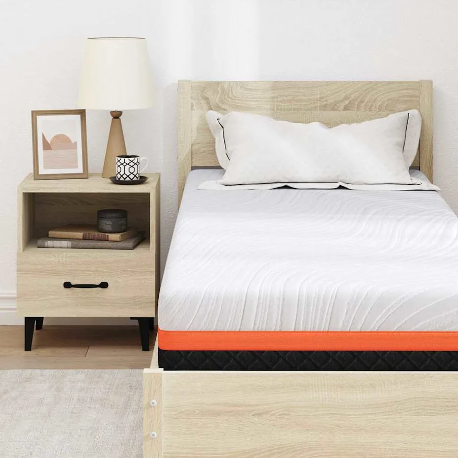 Matelas Blanc et Noir 80 x 200 cm Tissu jacquard - 7