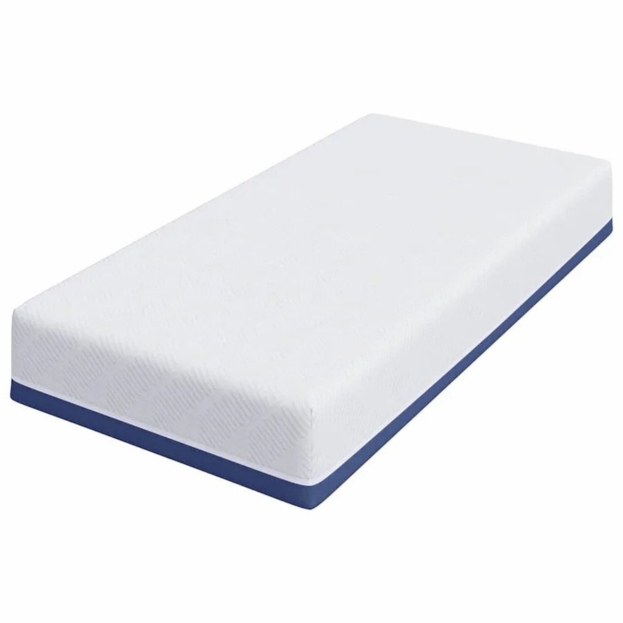 Matelas Blanc et Bleu 80 x 160 cm Tissu jacquard - 4