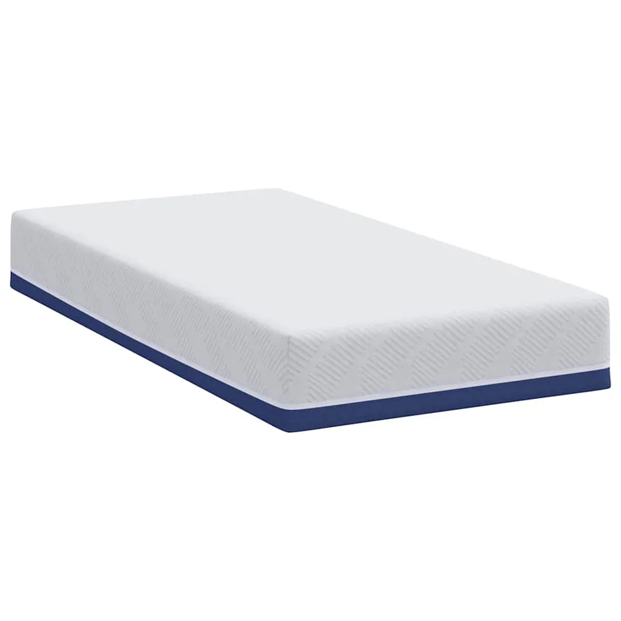 Matelas Blanc et Bleu 80 x 160 cm Tissu jacquard - 5