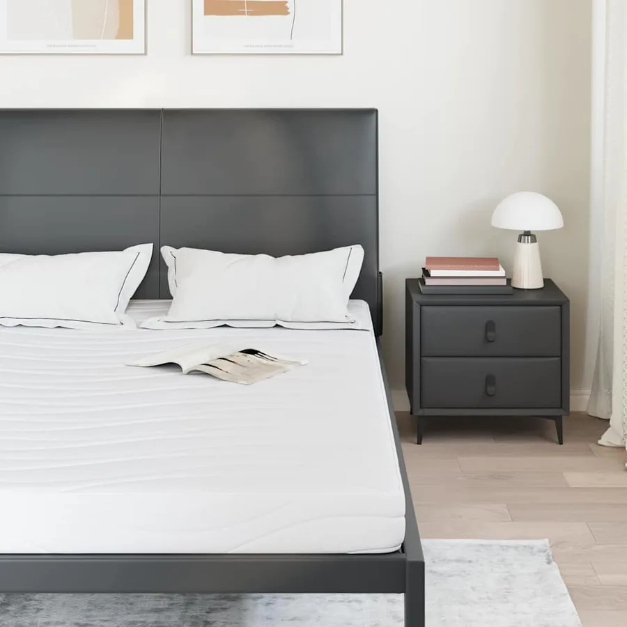 Matelas Blanc 140 x 190 cm Tissu jacquard - 3
