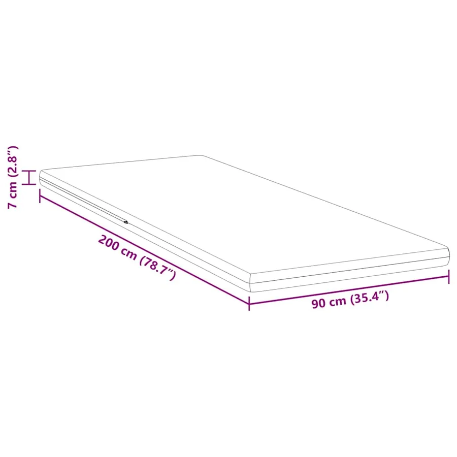 Surmatelas Blanc 90 x 200 cm Tissu jacquard - 11