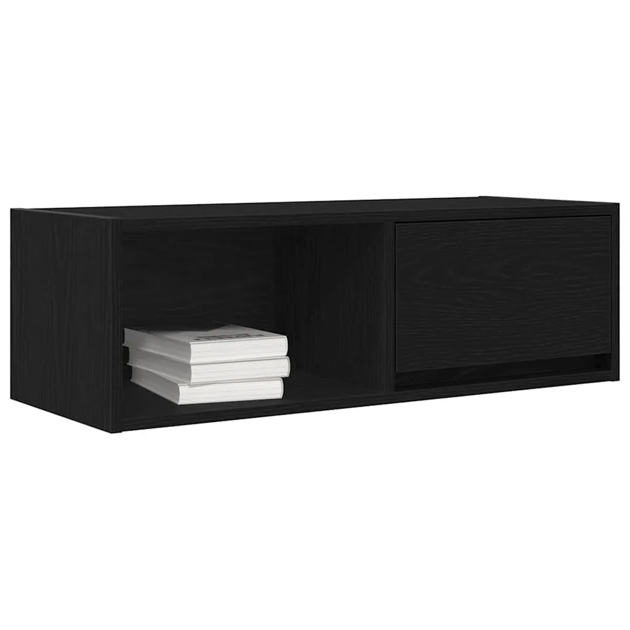 Meuble TV 2 pcs chêne noir 80x31x25,5 cm bois d'ingénierie - 4