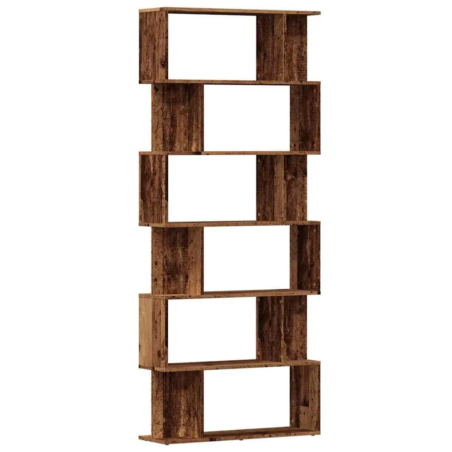 Bibliothèque vieux bois 80x24x192 cm bois d'ingénierie - 6