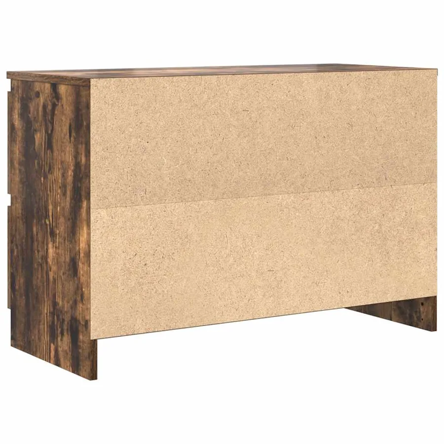 Meuble TV chêne fumé 80x35x54 cm bois d'ingénierie - 8