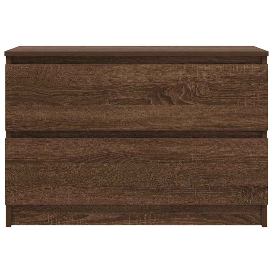 Meuble TV chêne marron 80x35x54 cm bois d'ingénierie - 6