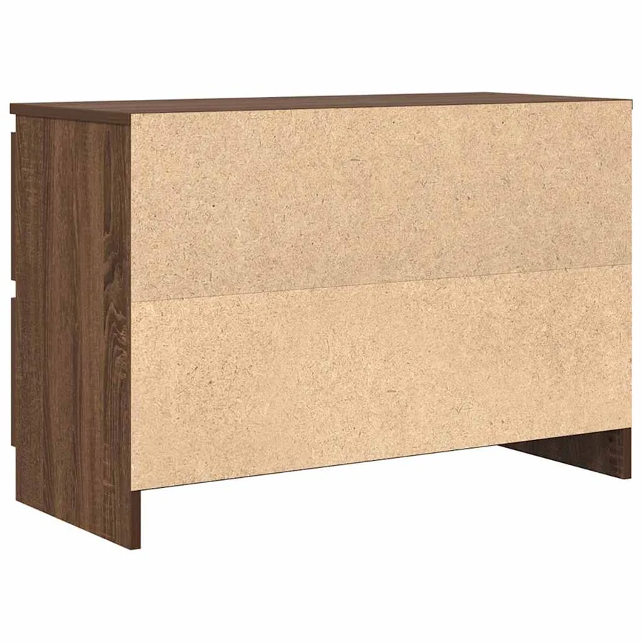 Meuble TV chêne marron 80x35x54 cm bois d'ingénierie - 8