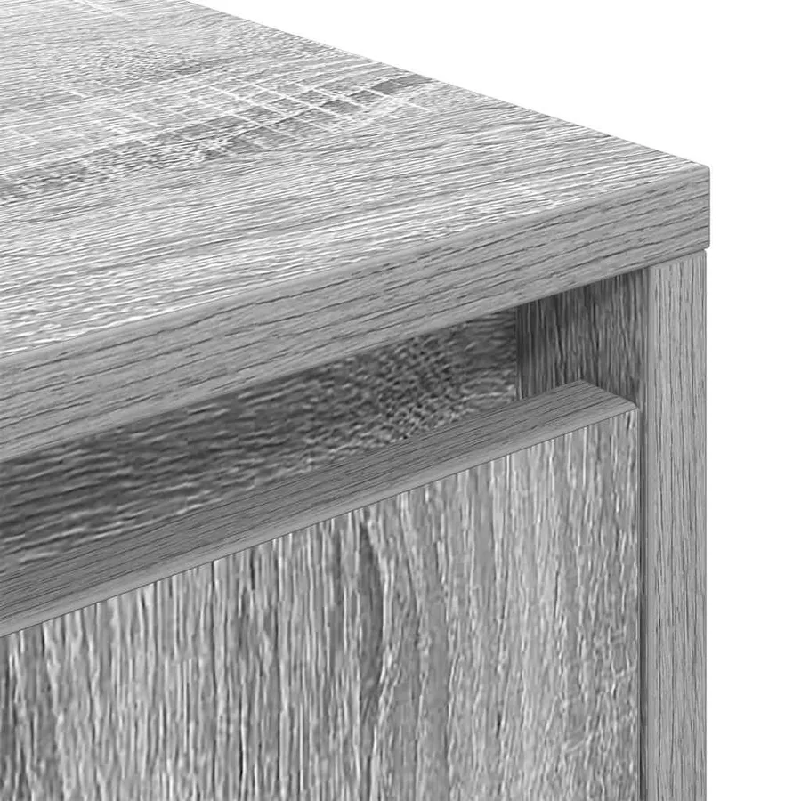 Table de chevet avec lumières LED sonoma gris 38x34x50 cm - 11