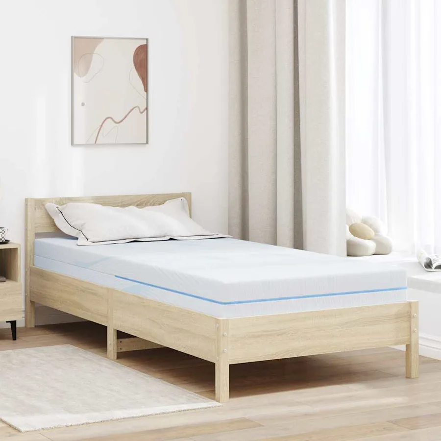 Matelas Moyennement ferme 90 x 200 cm Blanc