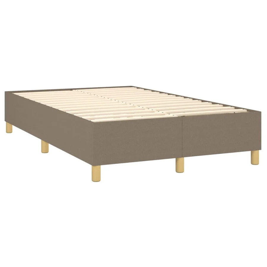 Sommier à lattes de lit avec matelas Taupe 120x200 cm Tissu - 4