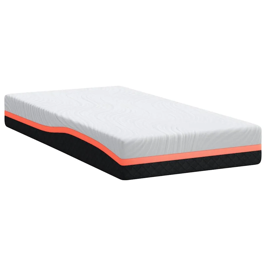 Matelas Blanc et Gris 100 x 200 cm Tissu jacquard - 5