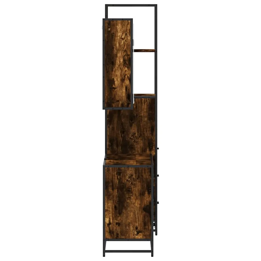 Ensemble de meubles de salle de bain 3 pcs Chêne fumé - 6