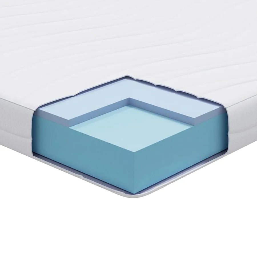 Matelas Blanc 100 x 200 cm Tissu jacquard - 8