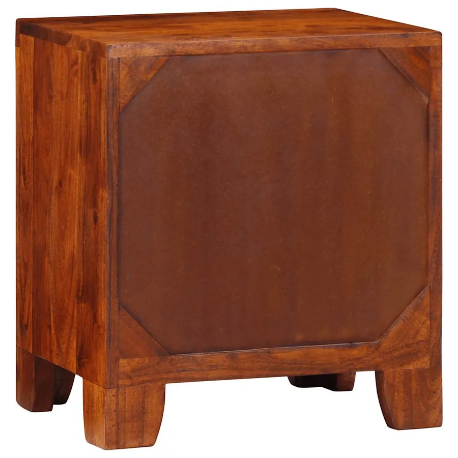 Table de chevet 2 pcs 40x30x45 cm bois d'acacia massif - 4