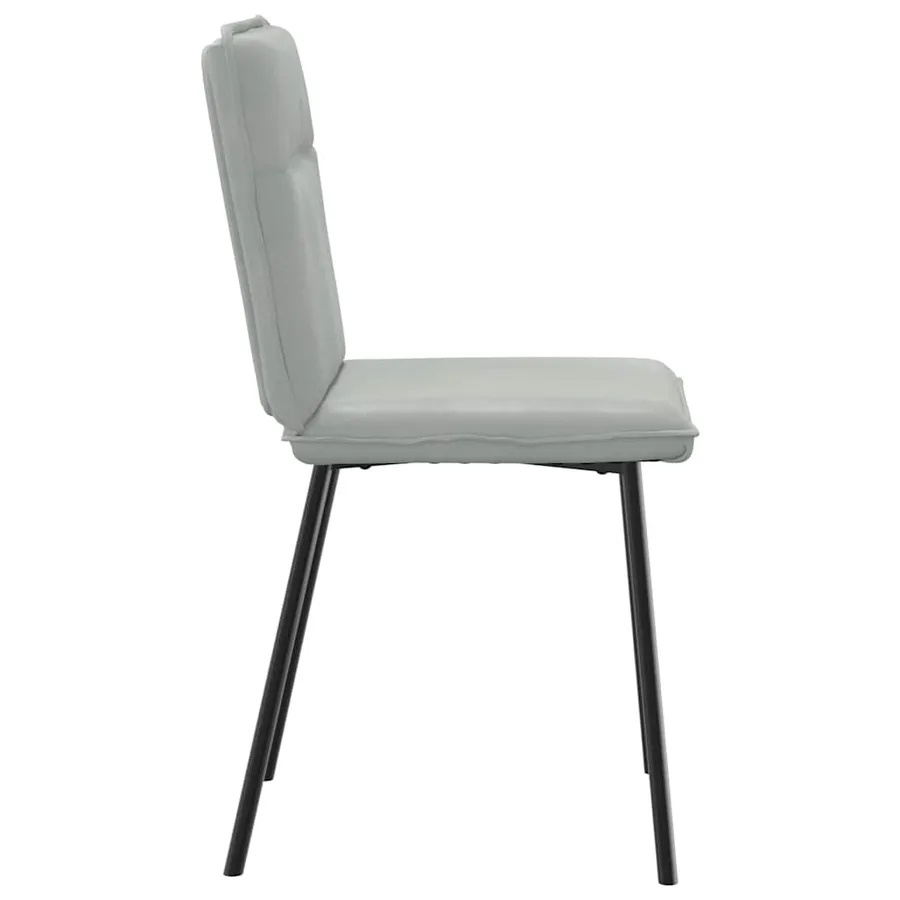 Chaises à manger lot de 2 Gris clair Velours - 5