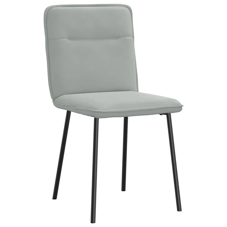 Chaises à manger lot de 6 gris clair velours - 3
