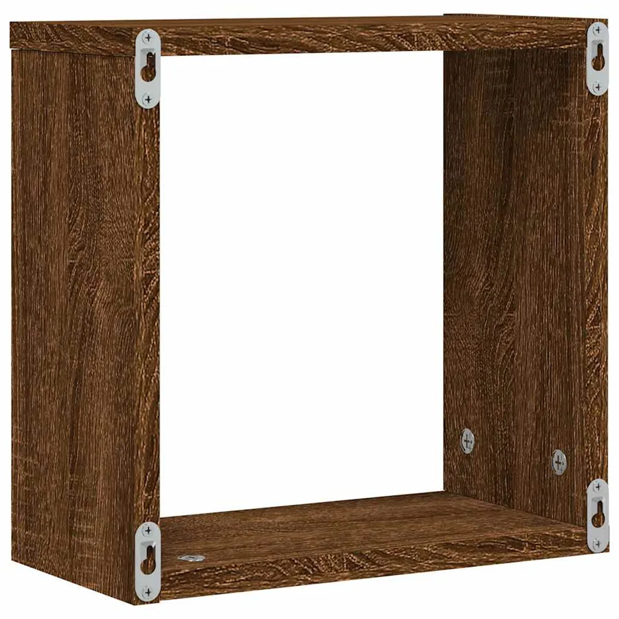 Étagères murales sous forme cube 4 pcs chêne marron 30x15x30cm - 8