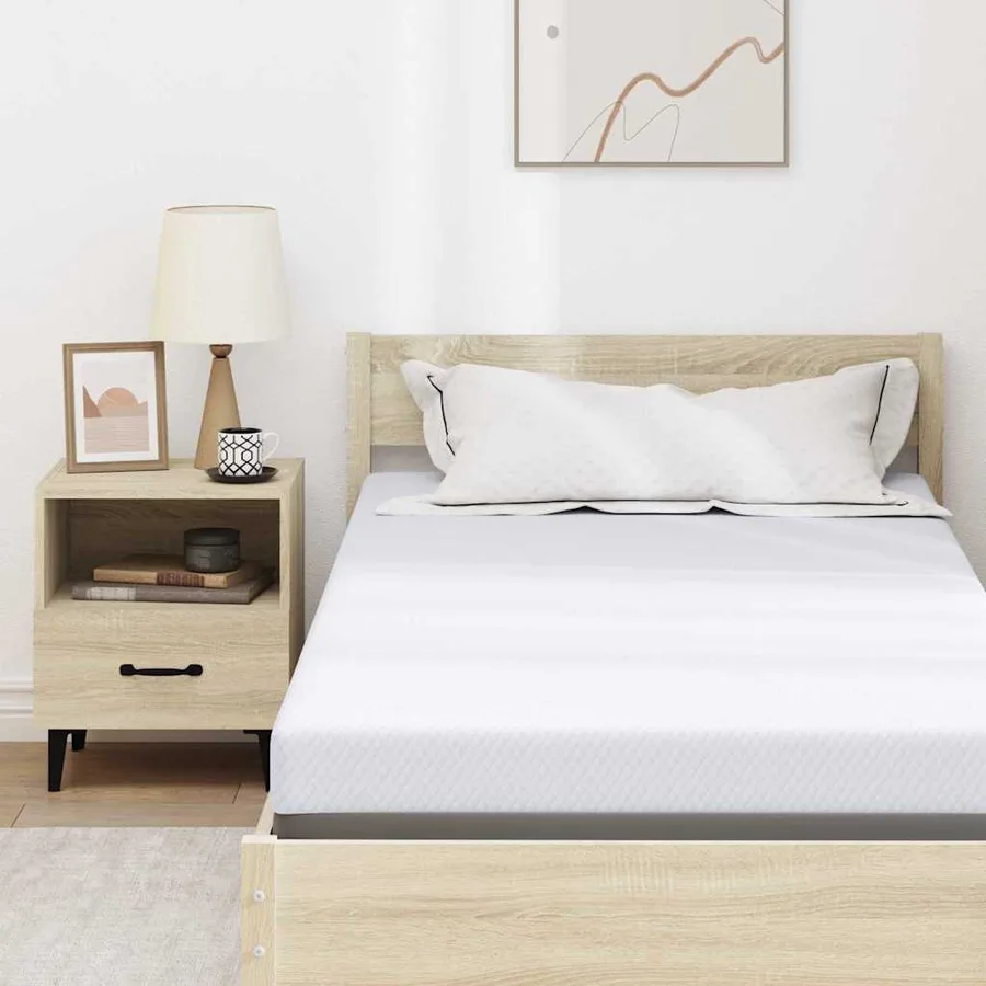 Surmatelas en mousse à mémoire 90 x 190 cm Thick Doux Blanc - 7