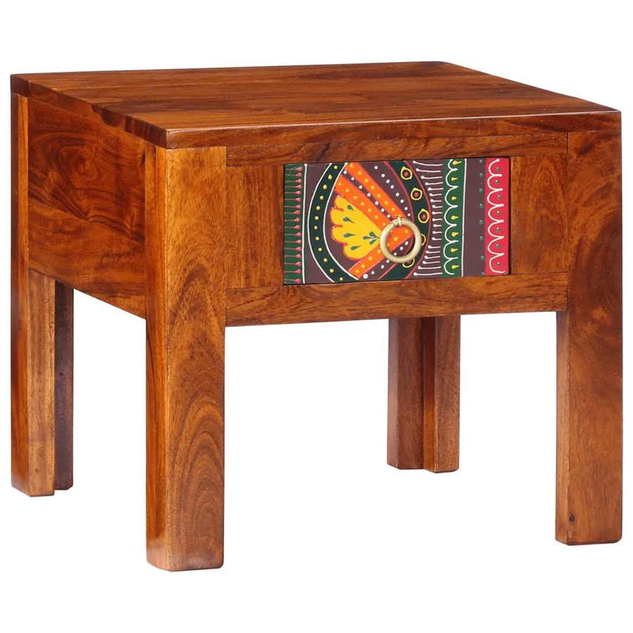 Tables de chevet 2 pcs 40x40x36 cm bois d'acacia massif - 11