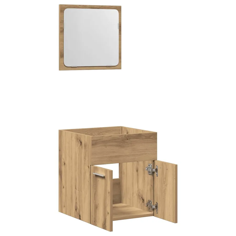 Ensemble de meubles salle de bain 2 pcs bois d'ingénierie - 5