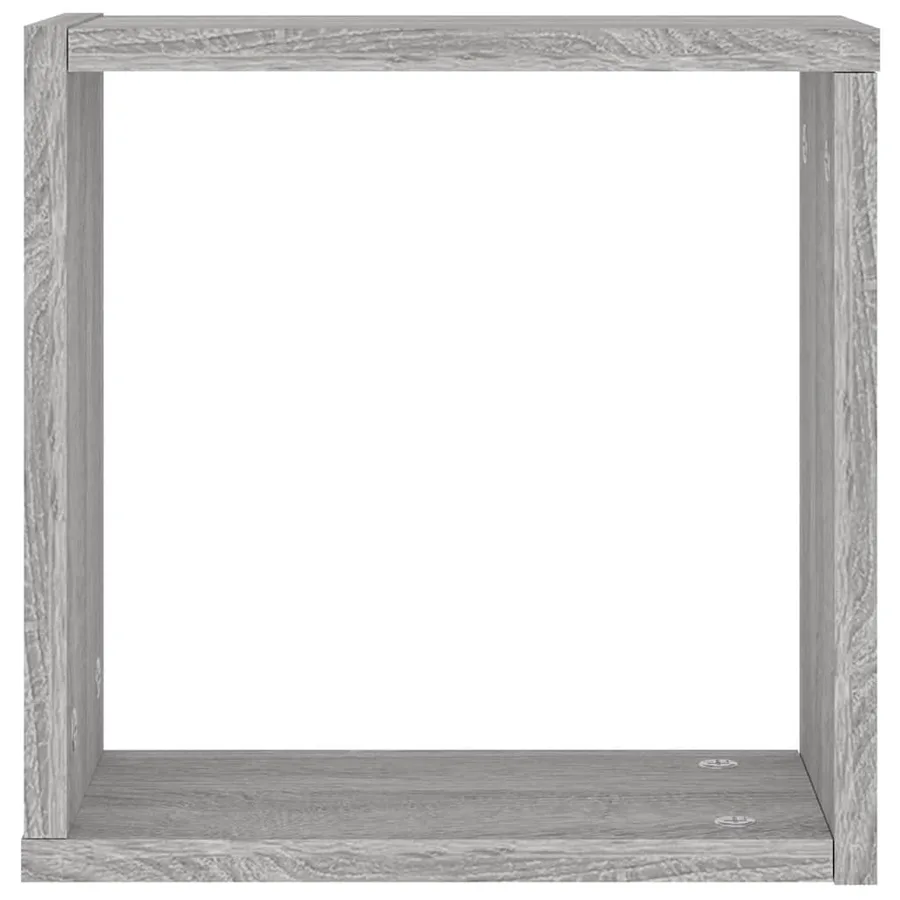 Étagères cube murales 6 pcs sonoma gris 30x15x30 cm - 6