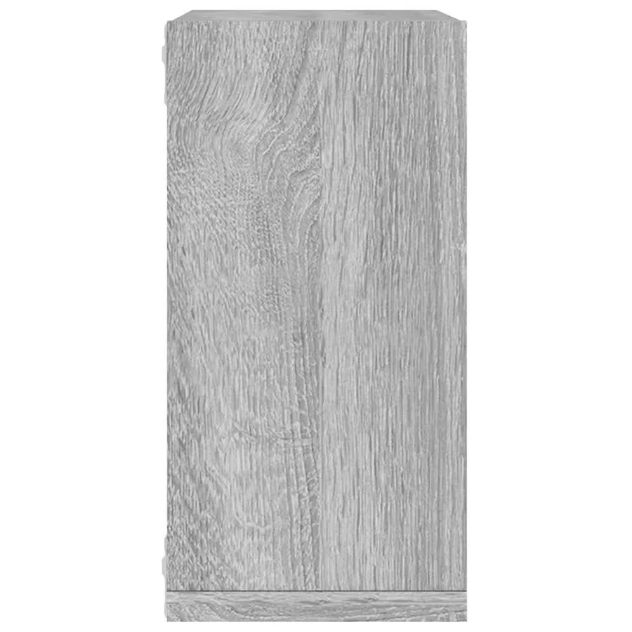 Étagères cube murales 6 pcs sonoma gris 30x15x30 cm - 7
