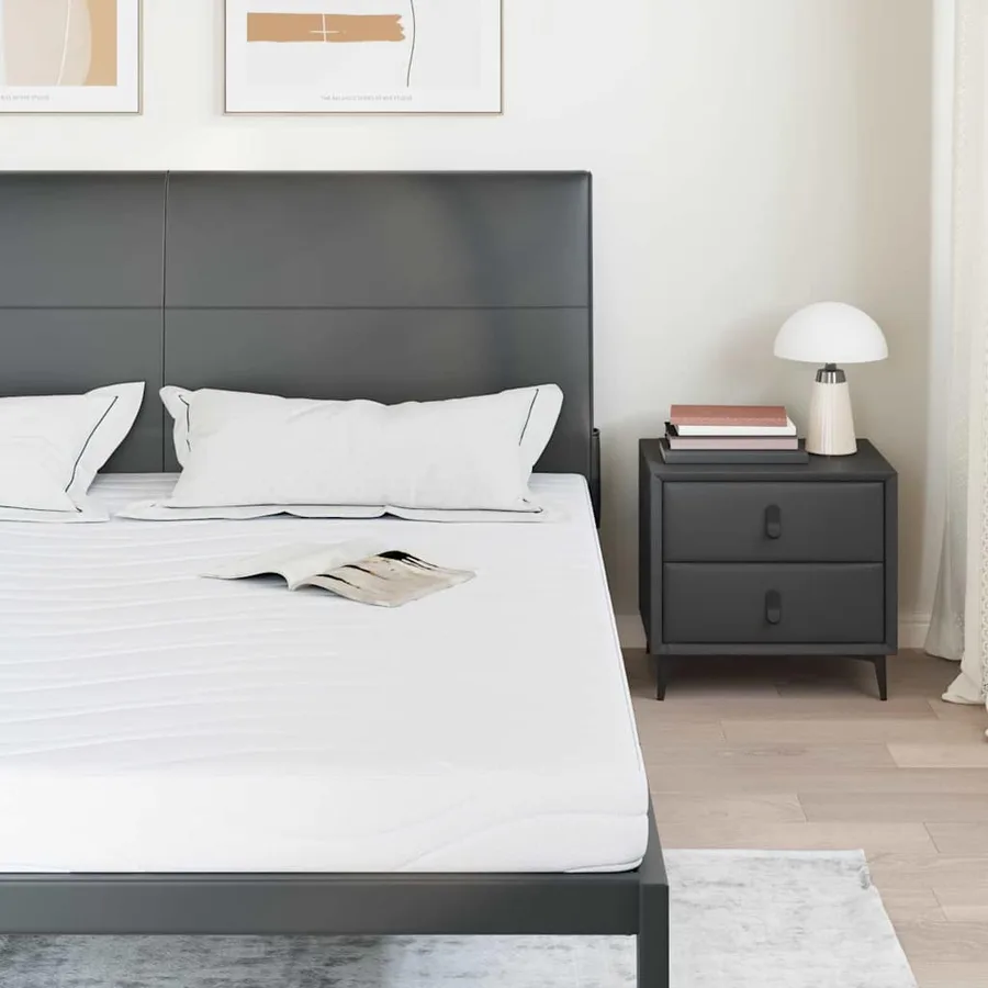 Matelas Blanc 180 x 200 cm Tissu jacquard - 3