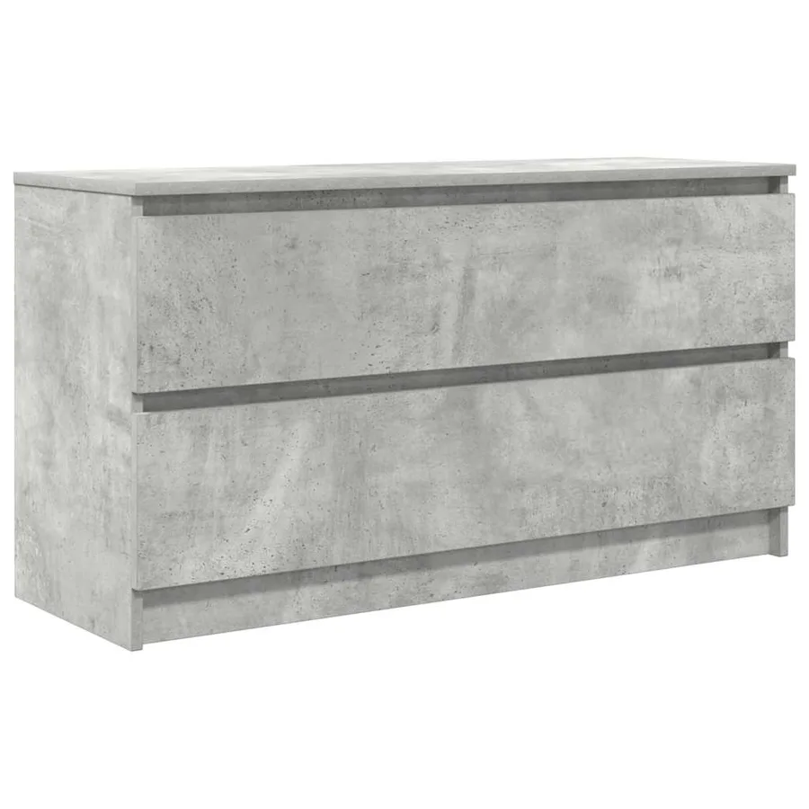 Meuble TV gris béton 100x35x54 cm bois d'ingénierie - 2