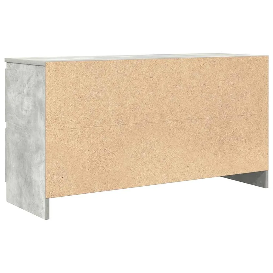 Meuble TV gris béton 100x35x54 cm bois d'ingénierie - 8