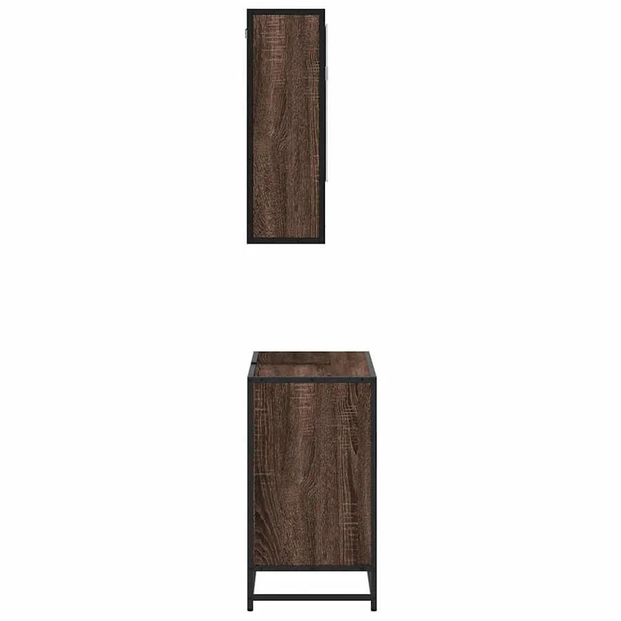Ensemble de meubles de salle de bain 2 pcs Chêne marron - 7