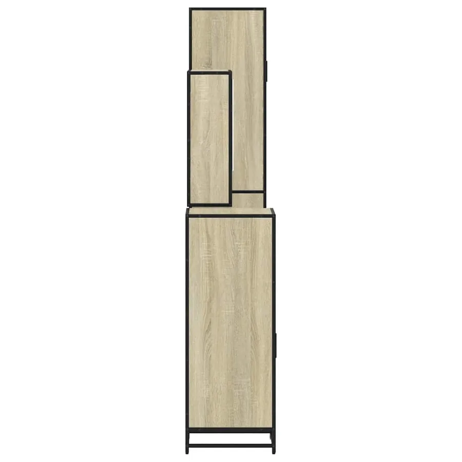 Ensemble de meubles de salle de bain 4 pcs chêne sonoma - 7