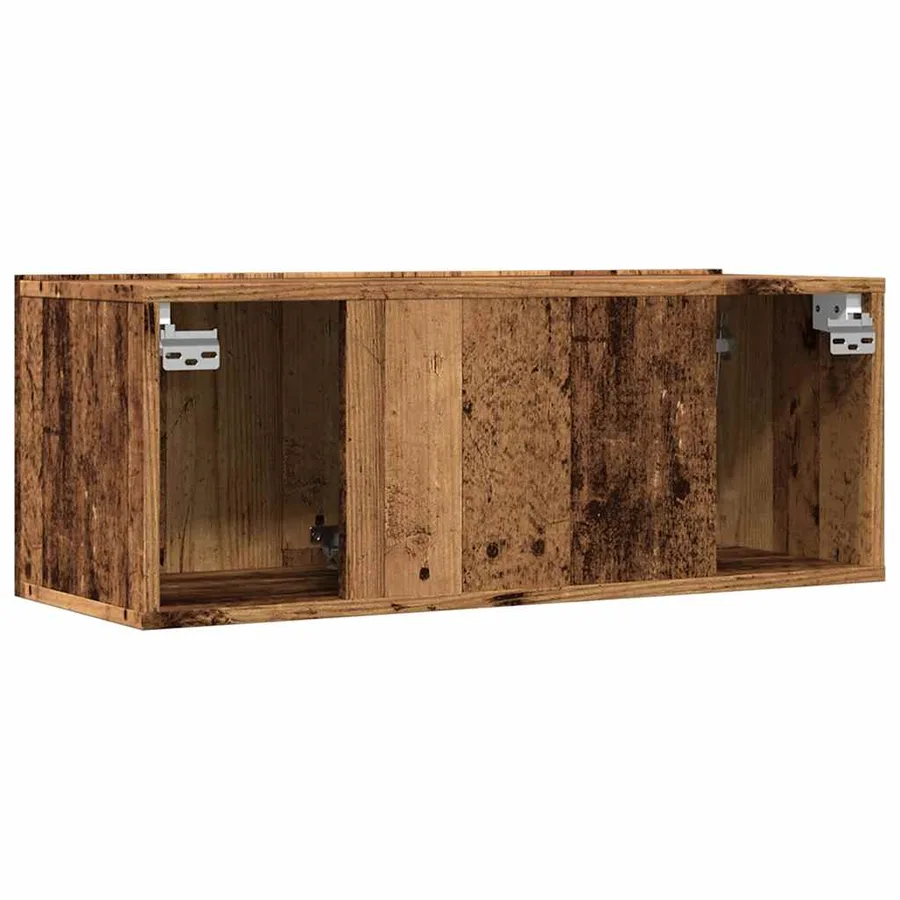 Meubles TV muraux 2 pcs vieux bois 80x30x30 cm - 7