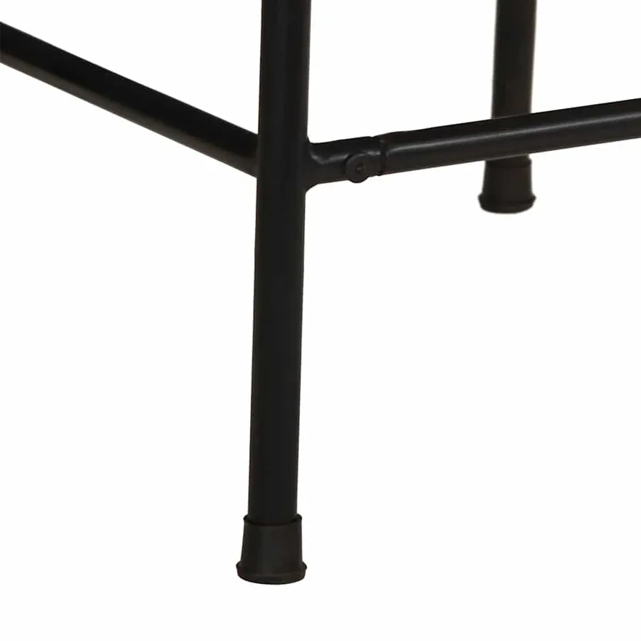 Tabourets de bar lot de 2 bois massif manguier brut - 7