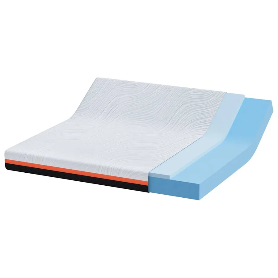 Matelas Blanc et Noir 200 x 200 cm Tissu jacquard - 4