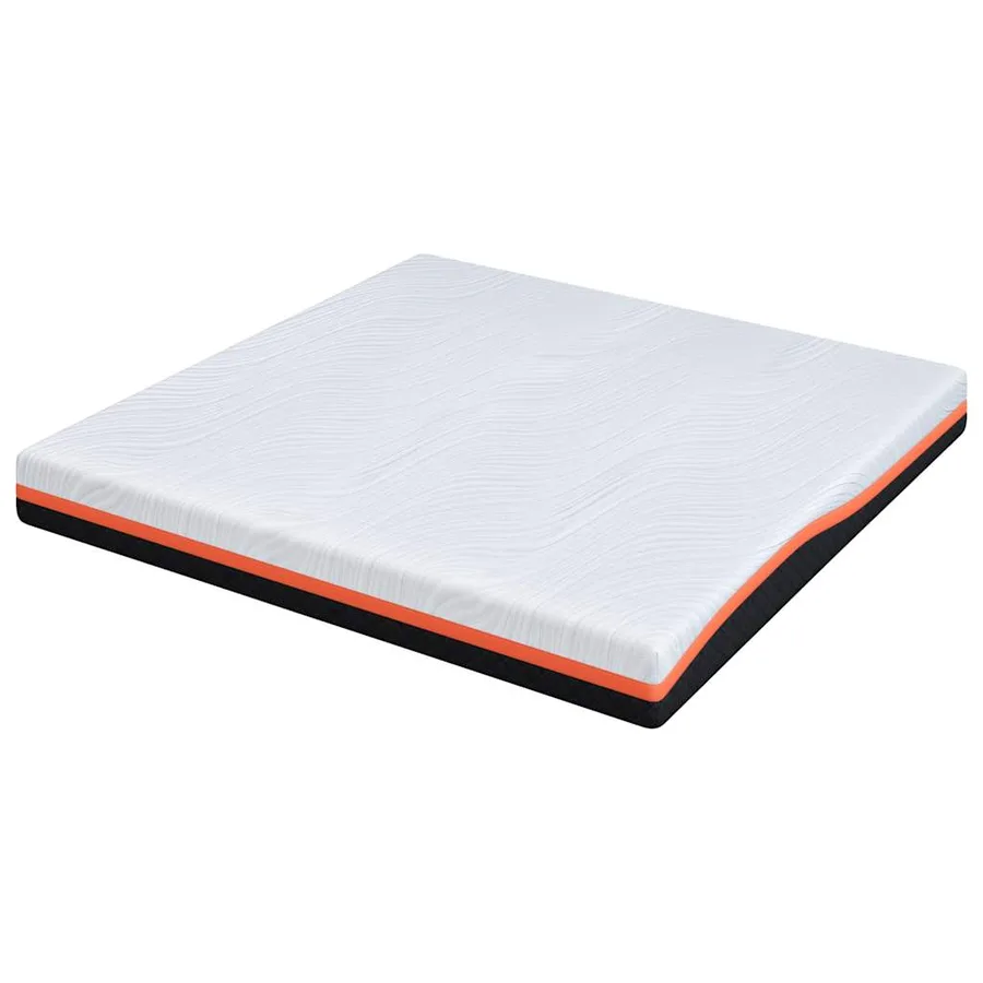 Matelas Blanc et Noir 200 x 200 cm Tissu jacquard - 5