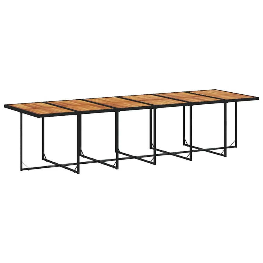 Ensemble à manger de jardin 13 pcs coussins noir résine tressée - 4