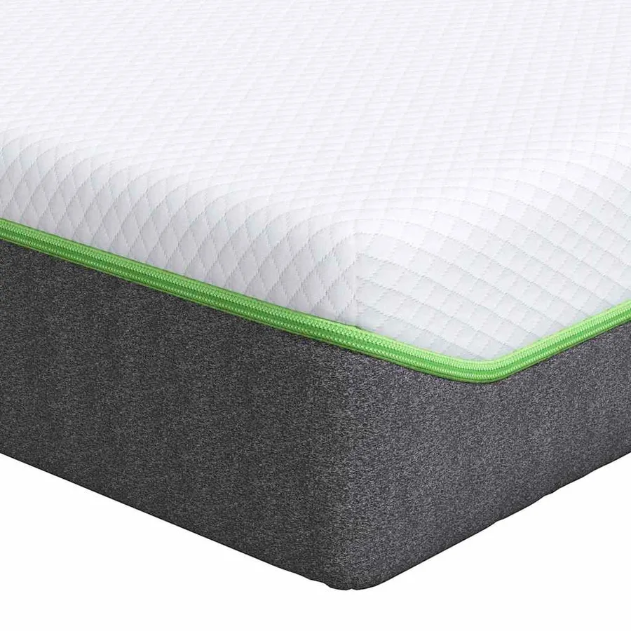 Matelas Blanc et Gris 80 x 200 cm Tissu jacquard - 2