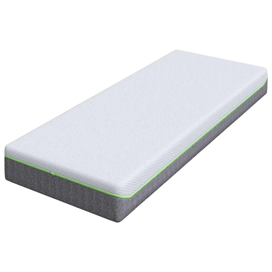 Matelas Blanc et Gris 80 x 200 cm Tissu jacquard - 4