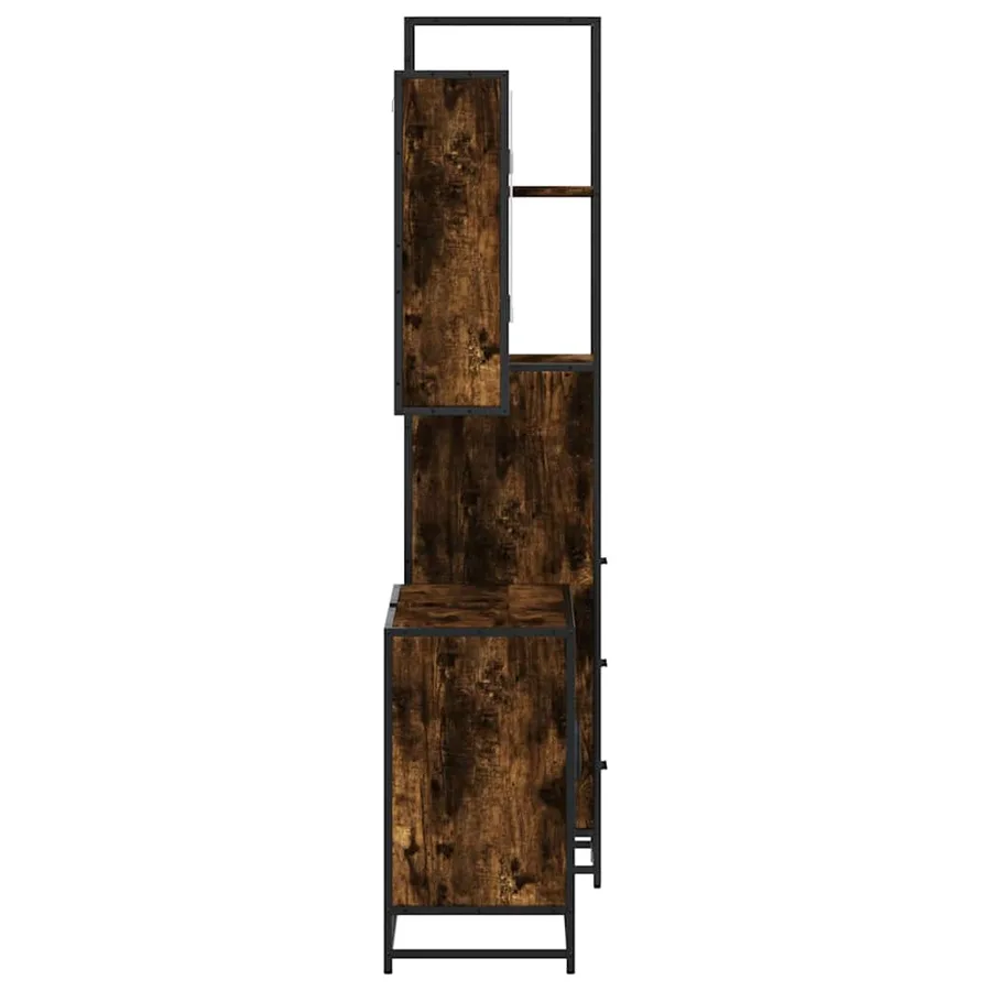 Ensemble de meubles de salle de bain 3 pcs chêne fumé - 7